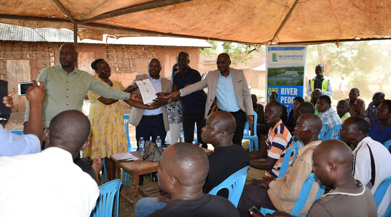 Uganda Government handing over project site at Bunabiro Village in Bulambuli District